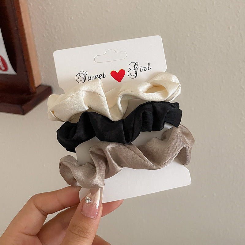 Wholesale Satin High Elasticity Durable Rubber Band Hair Tie